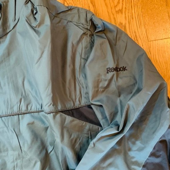 Reebok 2XL Jacket Coat Windbreaker Green Golf full zip NWT tags black fall check - Picture 4 of 6
